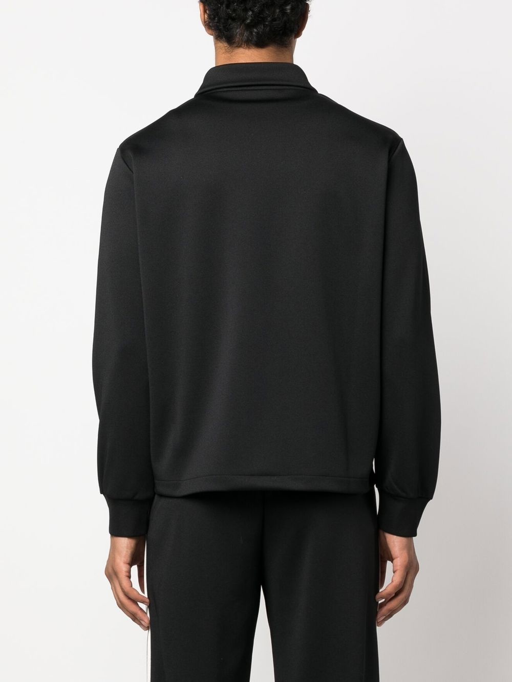 logo-print panelled zip-up jacket - 4
