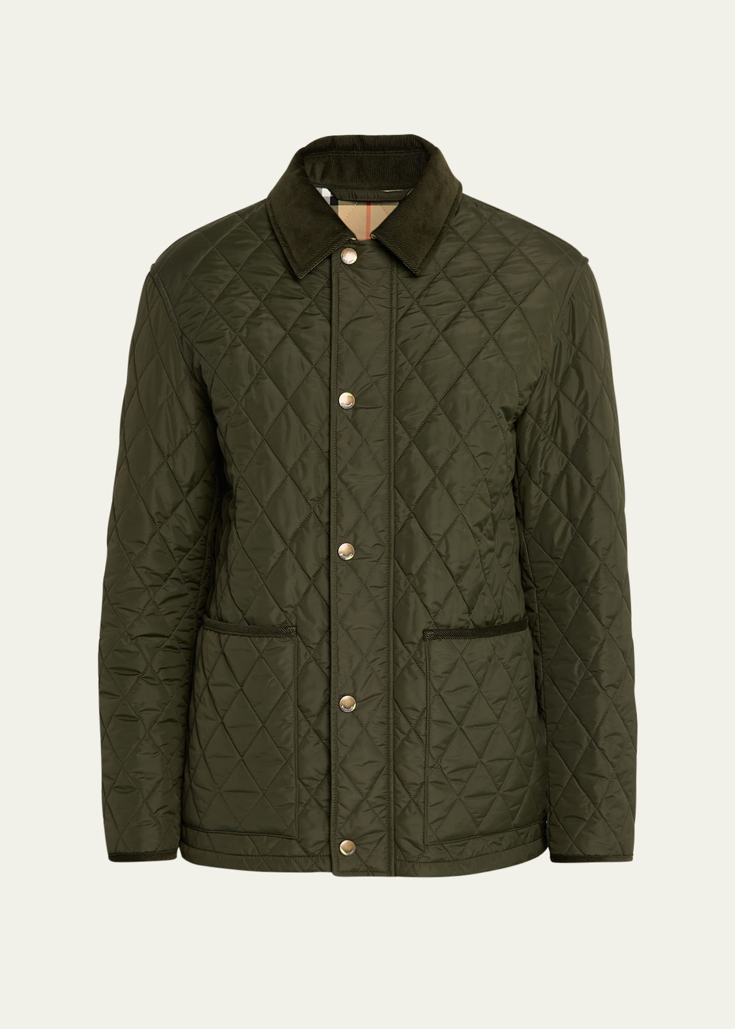 Men's Nylon Quilted Snap-Front Chore Jacket - 1
