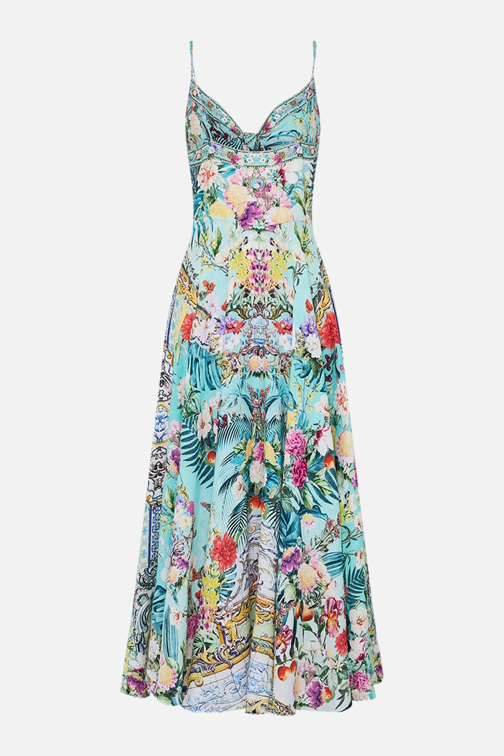 LONG DRESS WITH TIE FRONT - 7