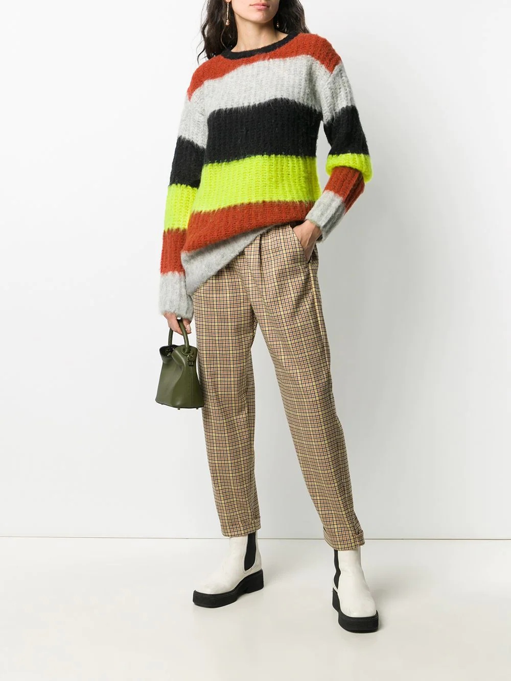 textured stripe knit jumper - 2