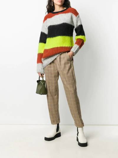 Maison Kitsuné textured stripe knit jumper outlook