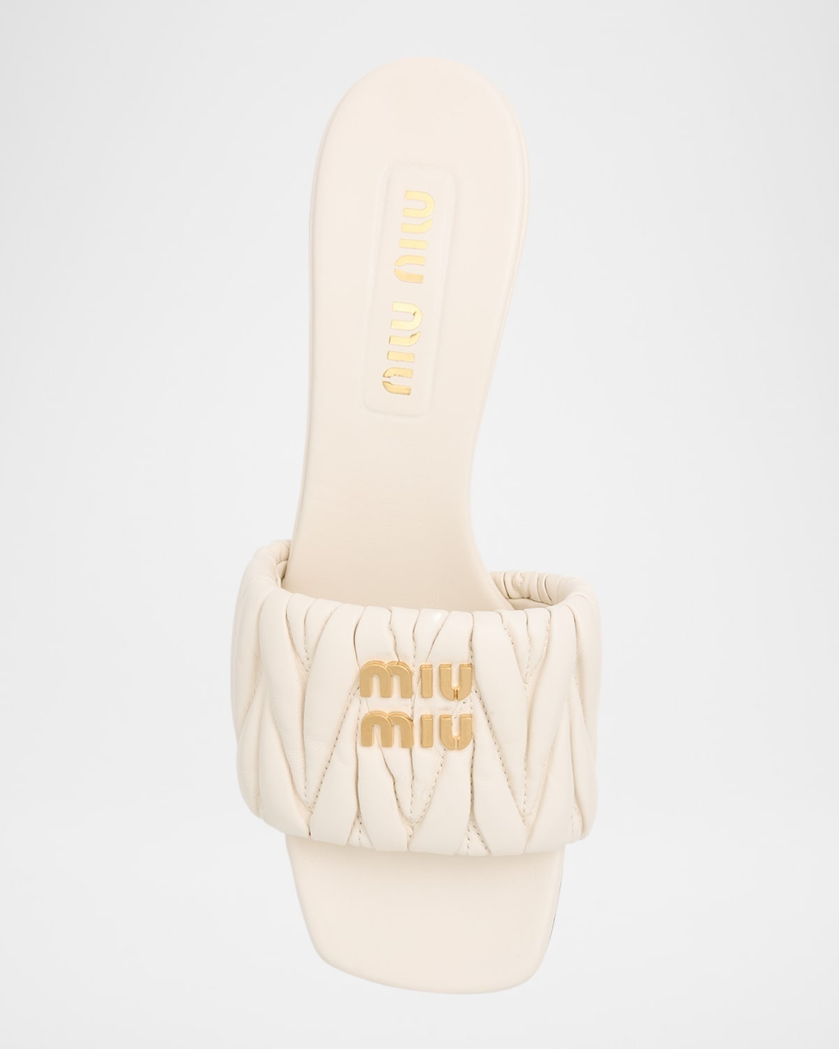 Quilted Leather Mule Sandals - 5