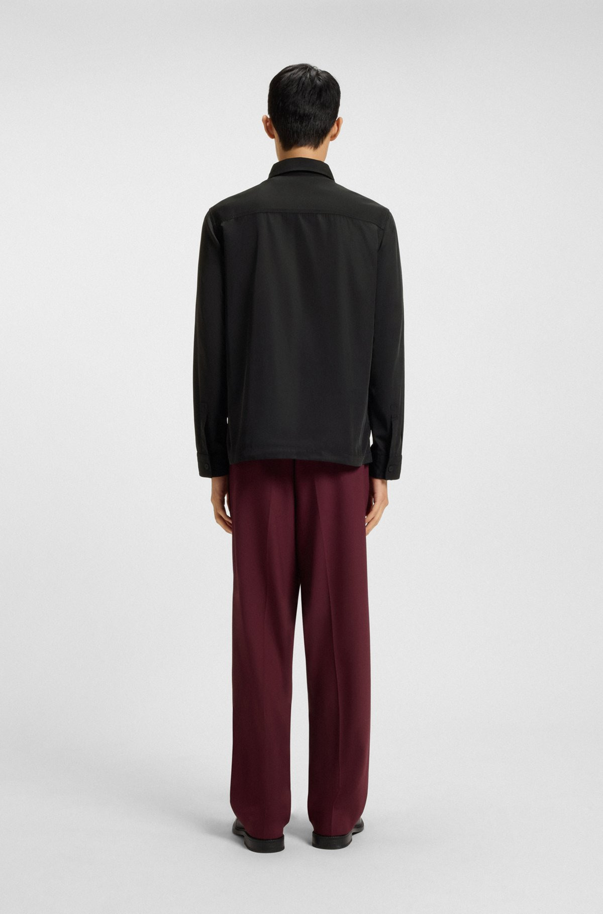 OVERSIZE-FIT SHIRT WITH STACKED-LOGO BADGE - 5