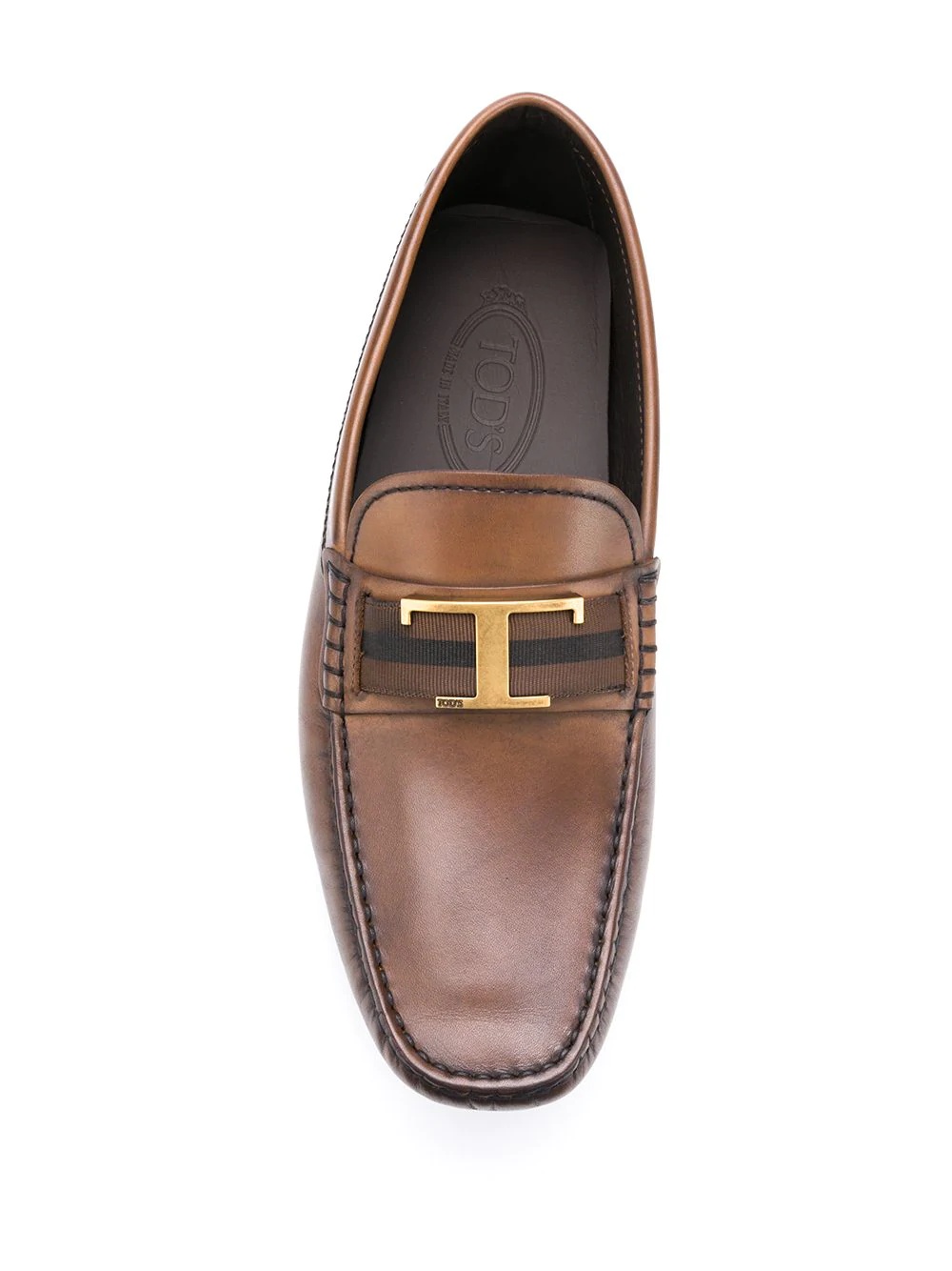 T plaque loafers - 4