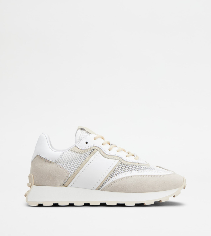 SNEAKERS IN SUEDE AND FABRIC - BEIGE 1