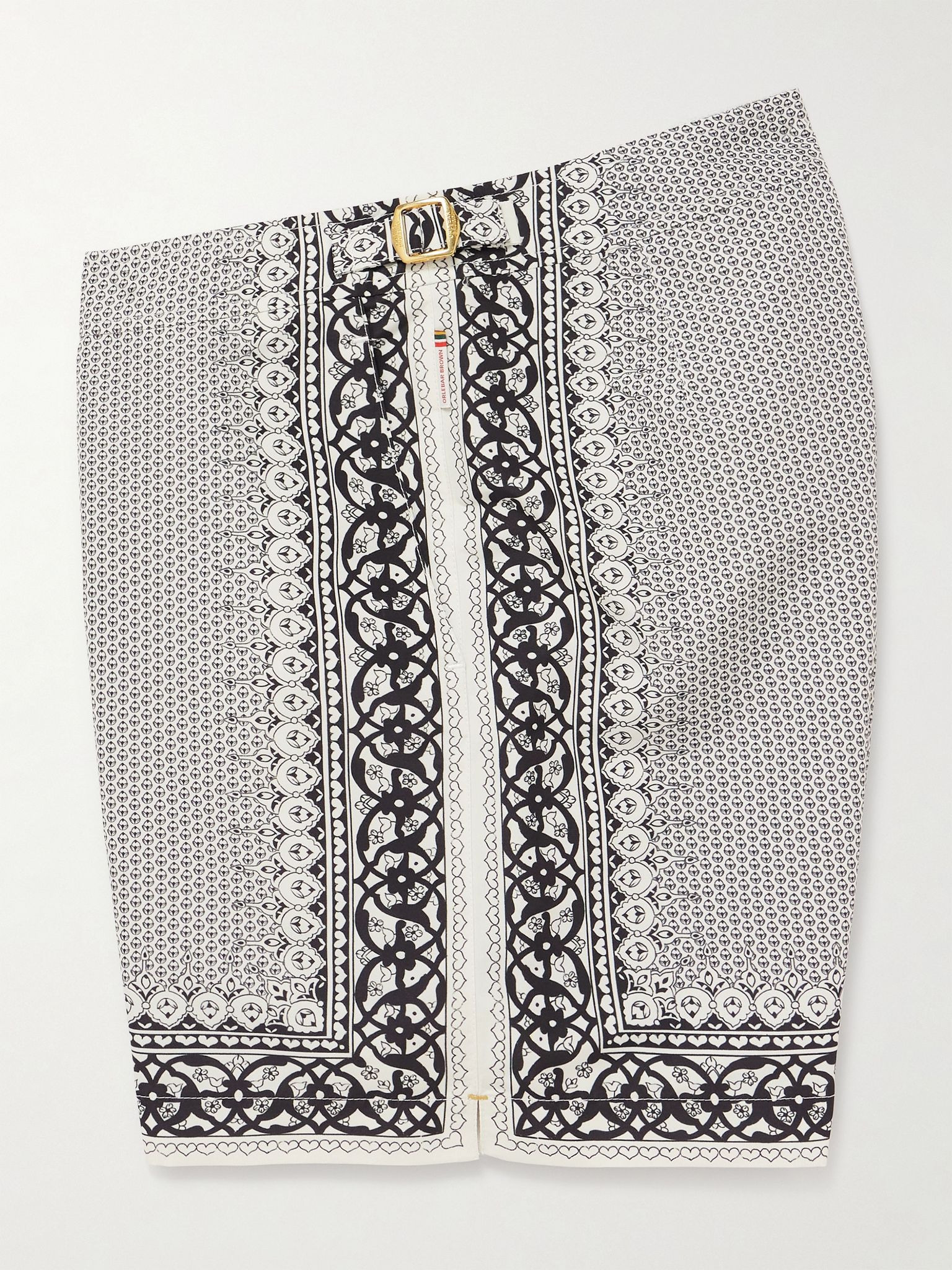 Bulldog Straight-Leg Mid-Length Printed Recycled Swim Shorts Gray - 3