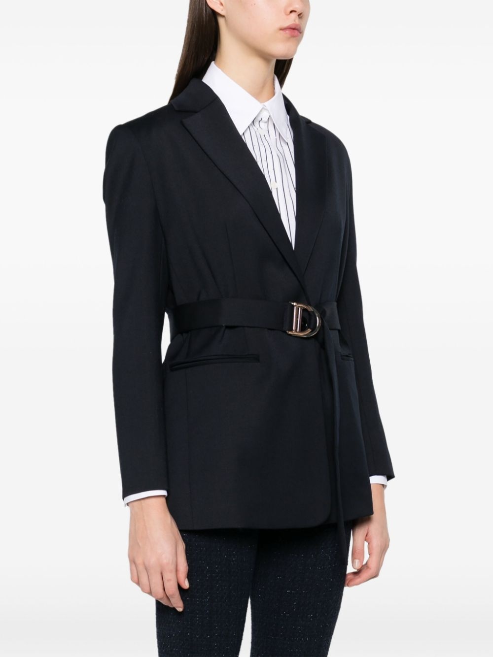 belted blazer - 3