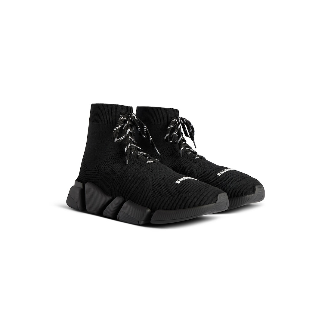 Men's Speed 2.0 Lace-up Recycled Knit Sneaker in Black - 2