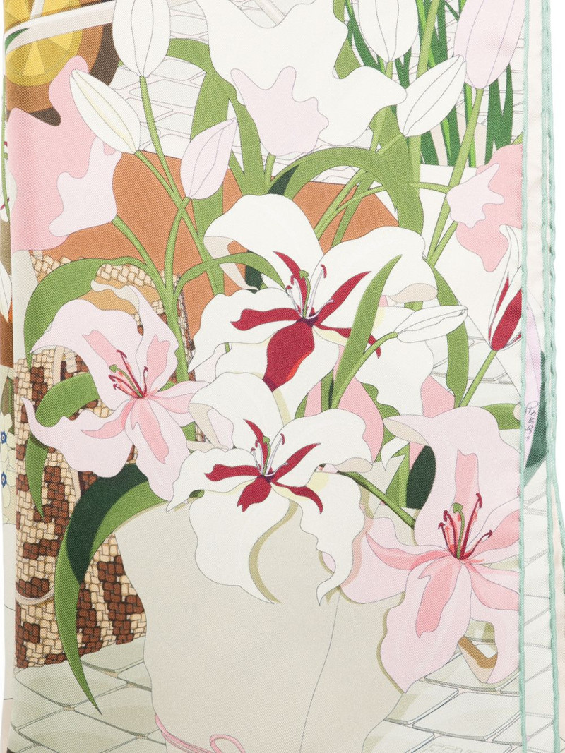 FENDI floral-print scarf outlook