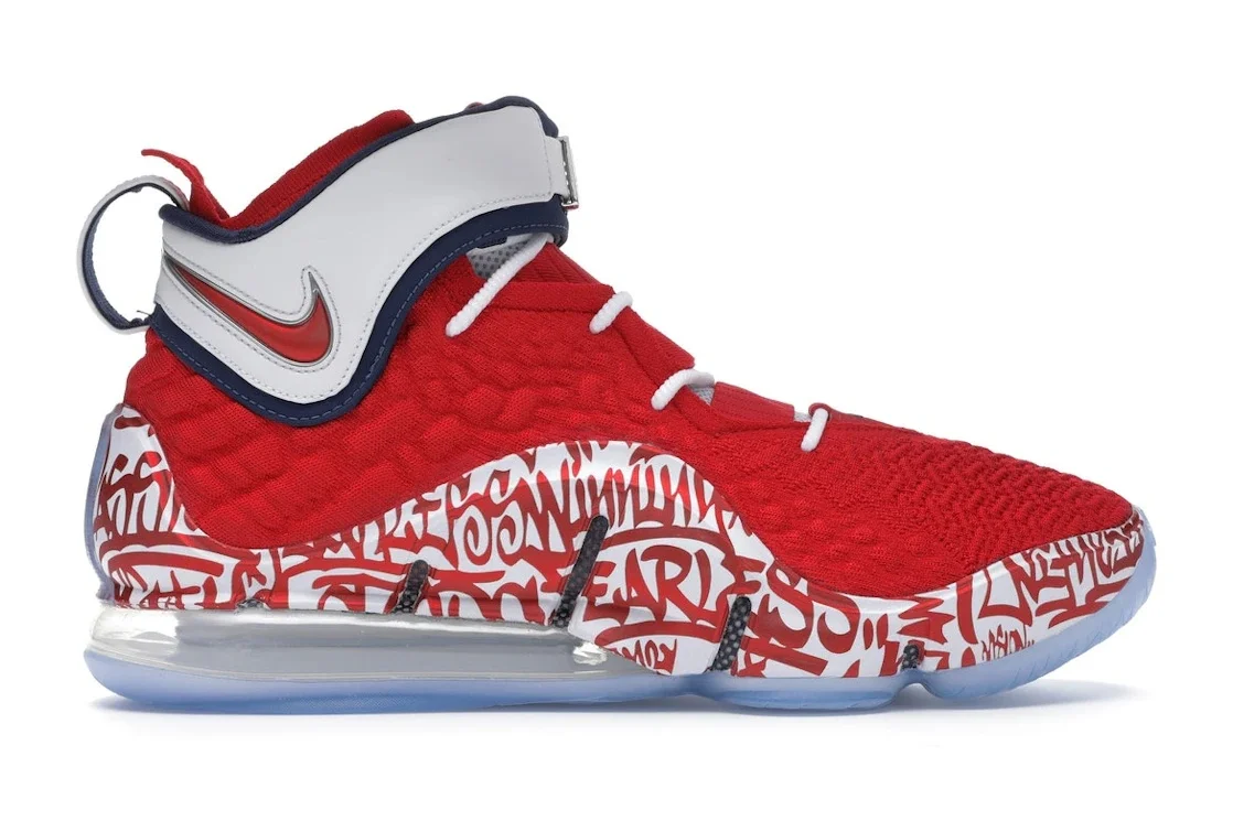 Nike LeBron 17 Graffiti Remix Red - 1