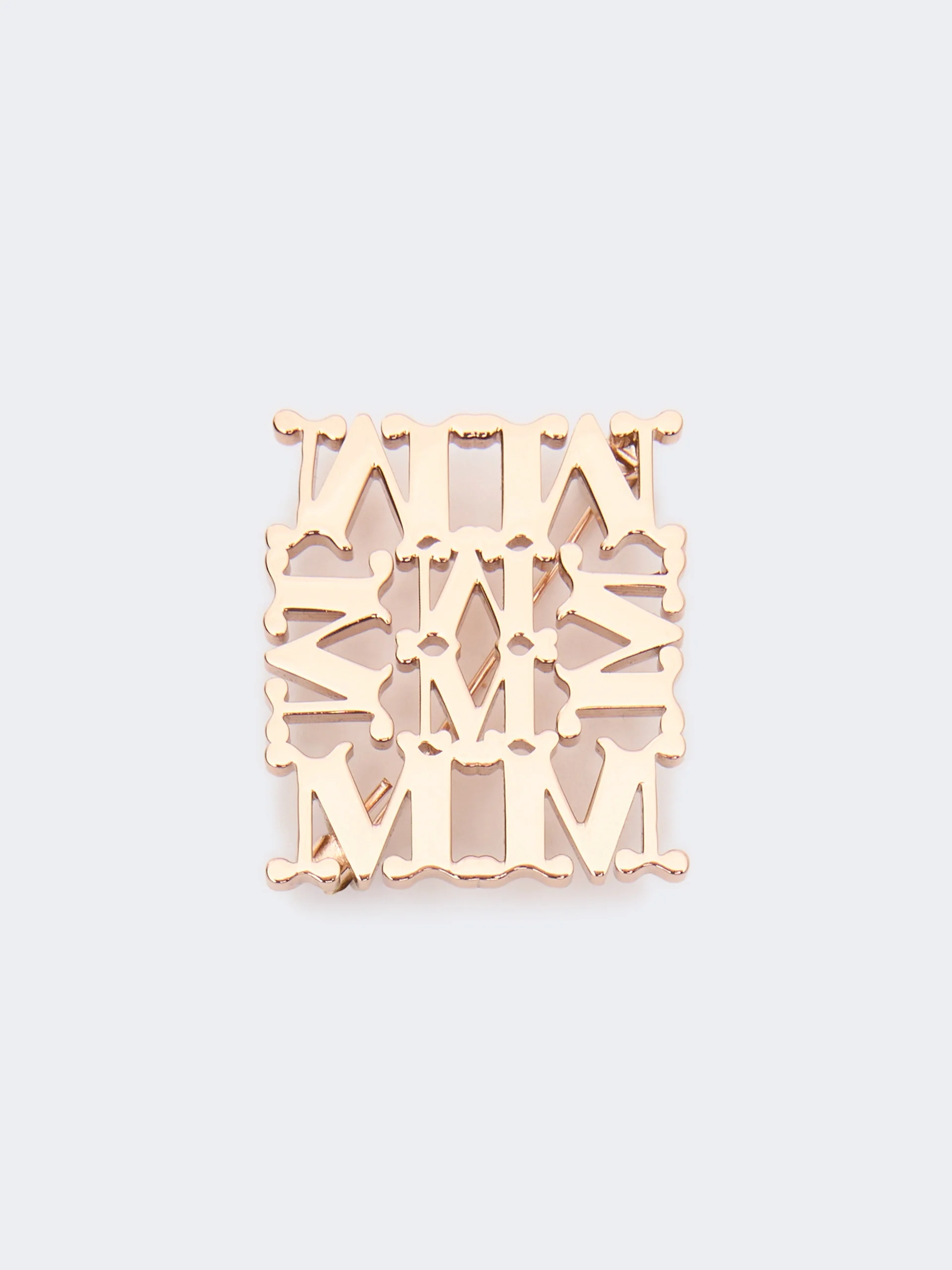 PIOPPO MaxMonogram metal brooch - BRONZE - 1