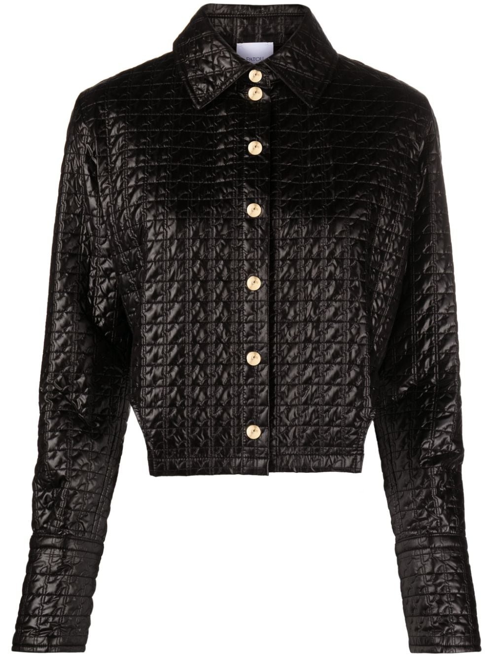 cut-out quilted jacket - 1