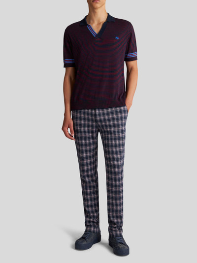 Etro CHECK COTTON TROUSERS outlook