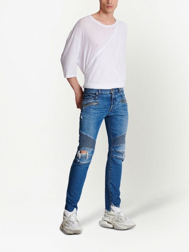 distressed-effect denim jeans - 2