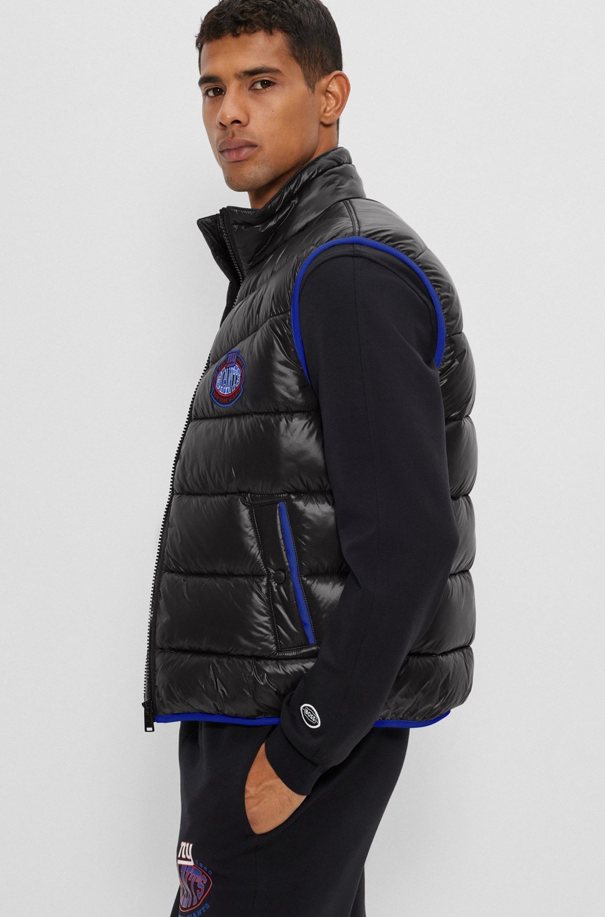 BOSS X NFL WATER-REPELLENT PADDED GILET WITH COLLABORATIVE BRANDING - 6