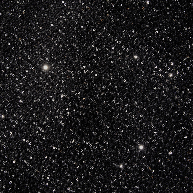 Black Sequin Knit Crop Cardigan 6