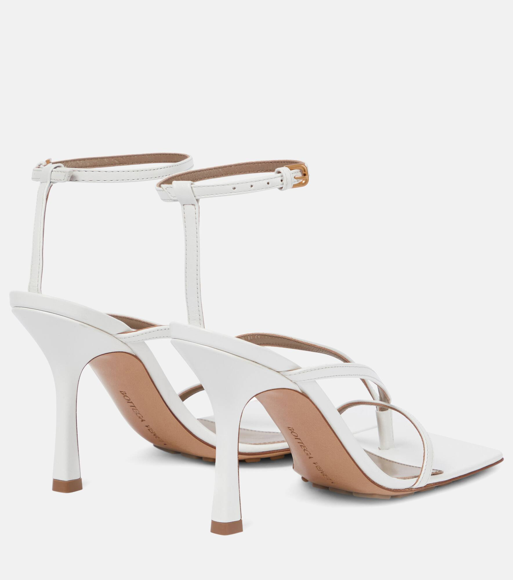 Stretch leather sandals - 3