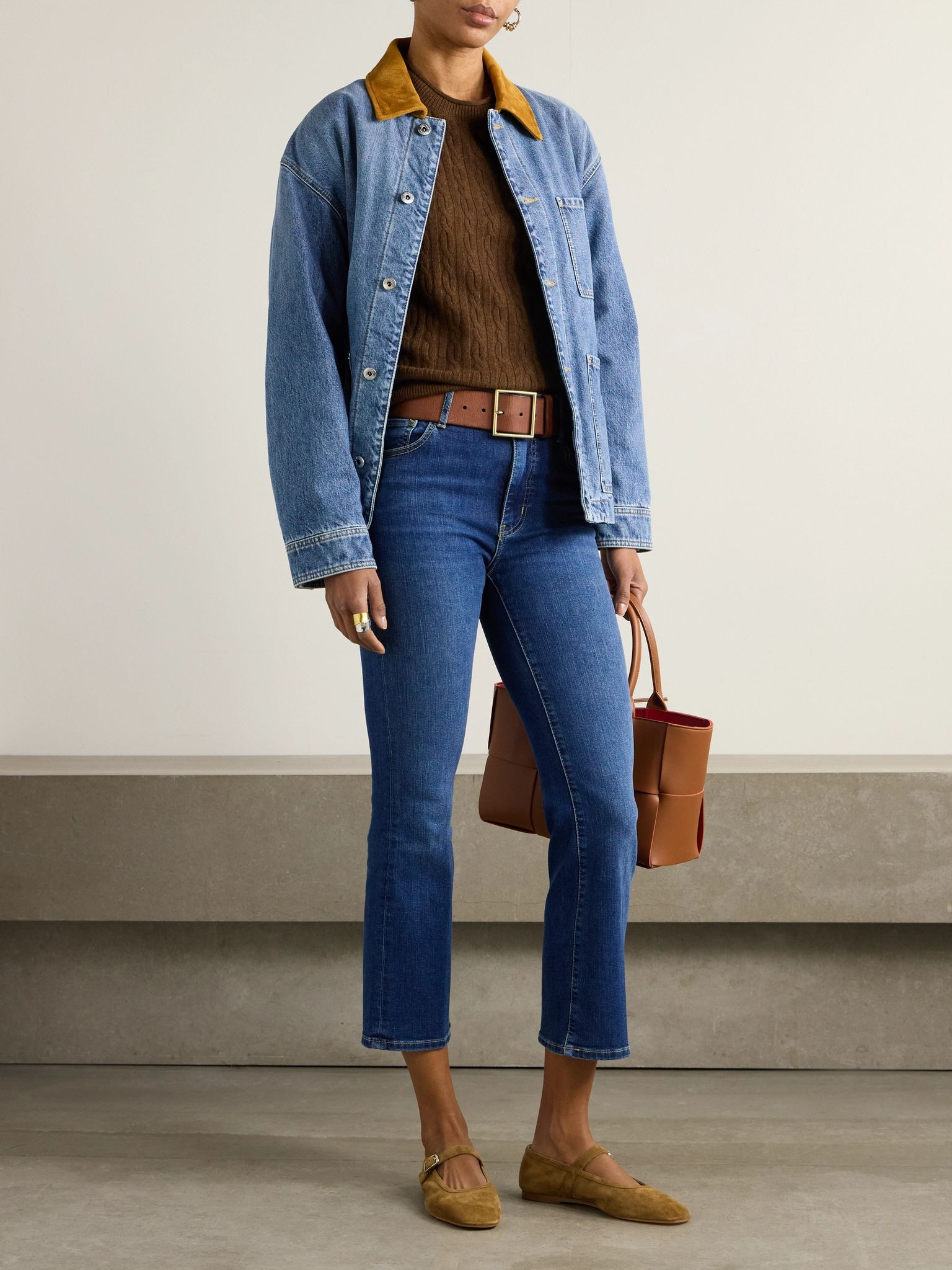 Reboot Crop stretch high-rise bootcut jeans Dark denim - 2