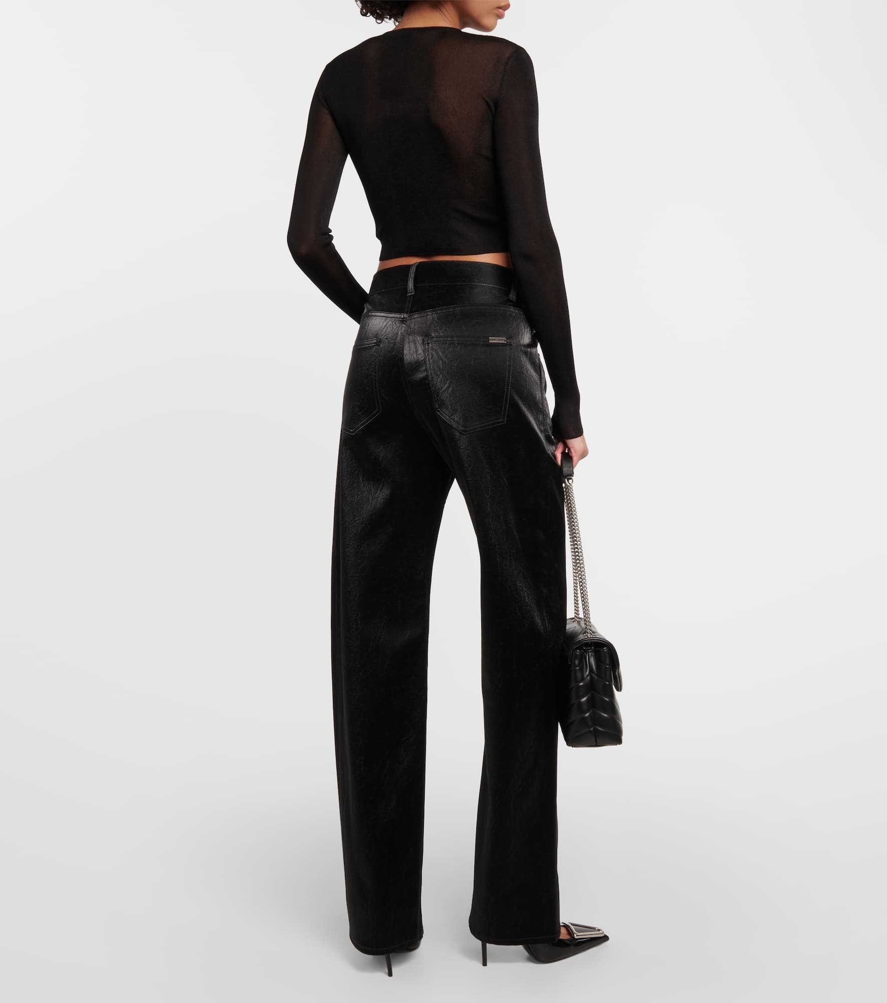 Sheer cropped sweater - 3
