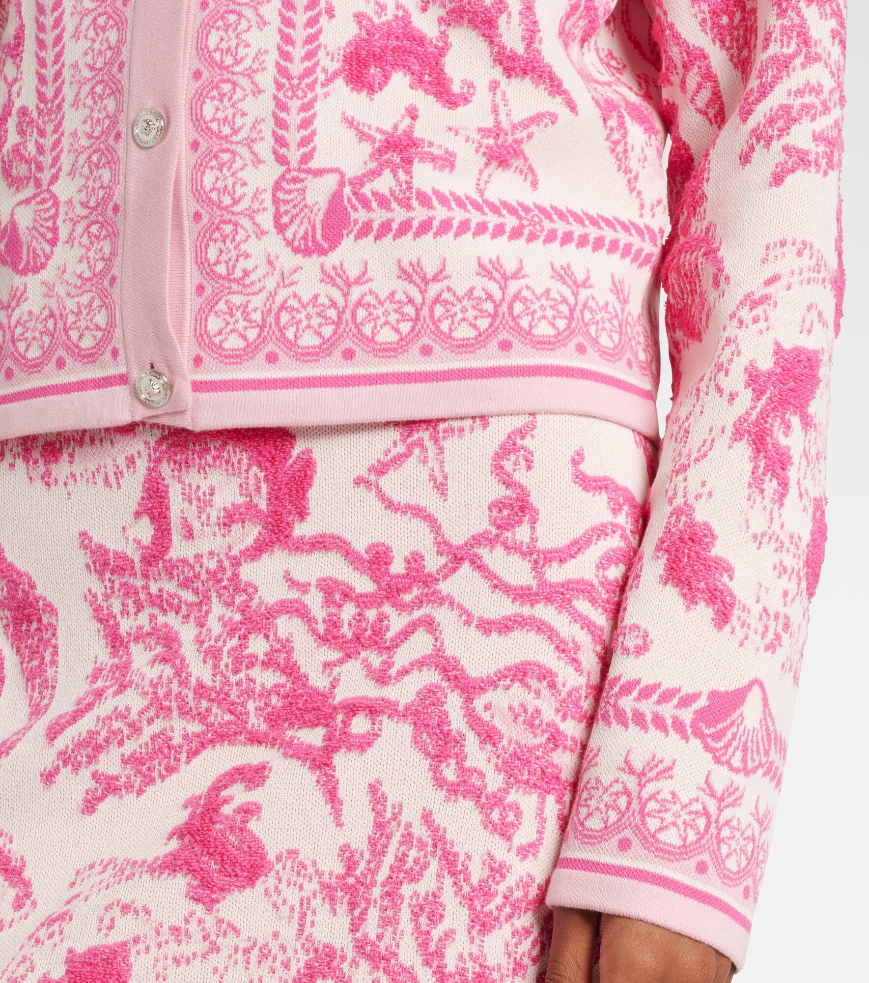 Underwater Barocco jacquard cardigan - 5