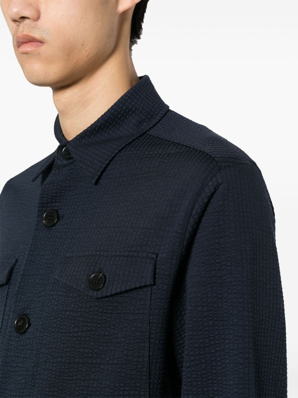 seersucker shirt jacket - 5