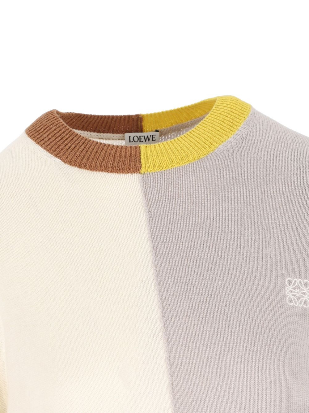 colour-block asymmetric sweater - 4