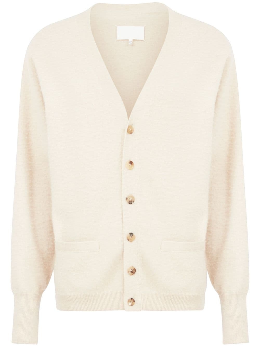 V-neck cashmere-cotton cardigan - 1