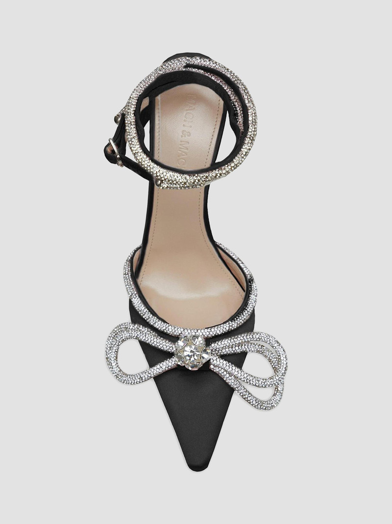 Double Bow crystal-embellished silk-satin point-toe pumps 3
