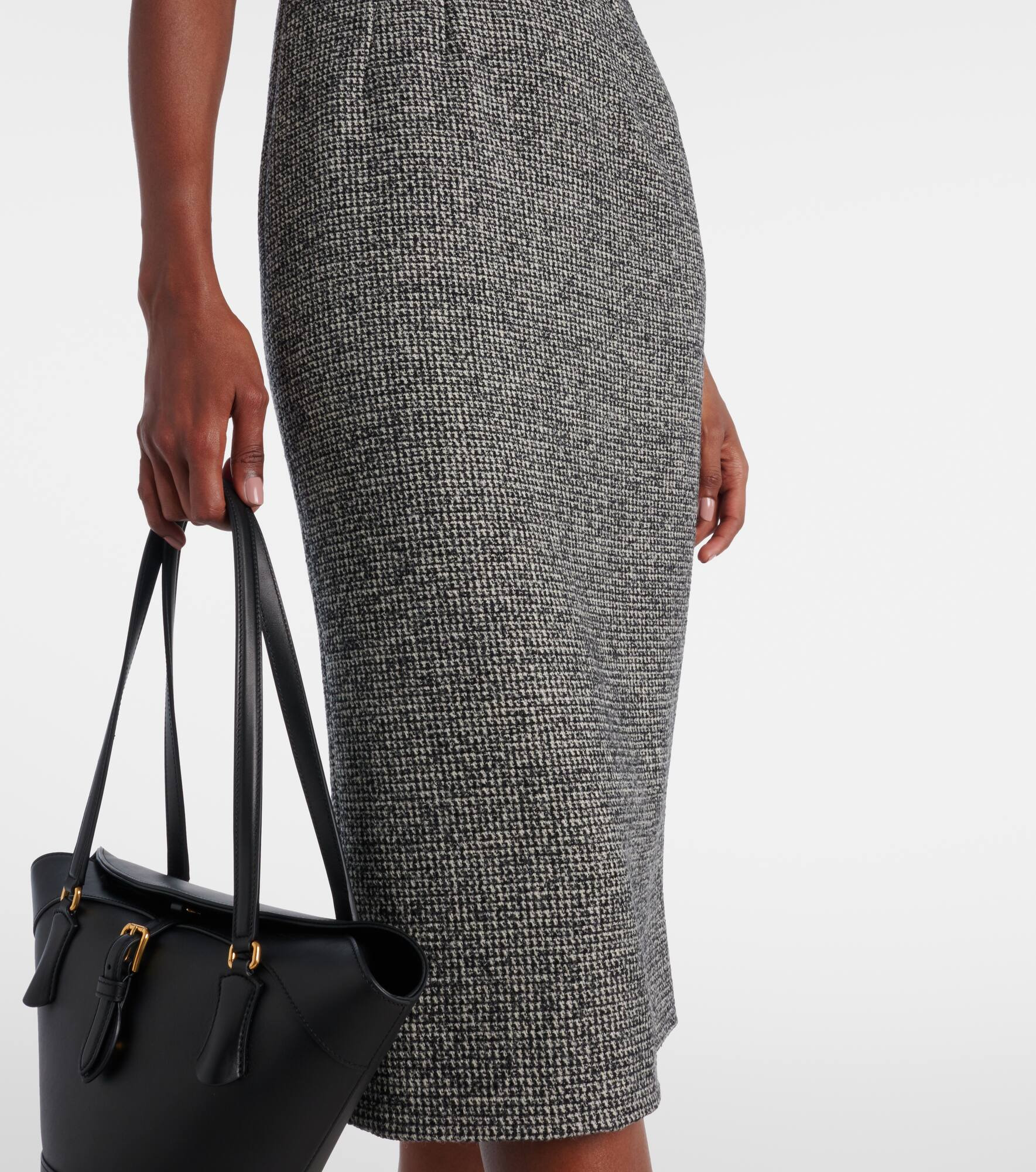 Wool-blend midi dress - 5