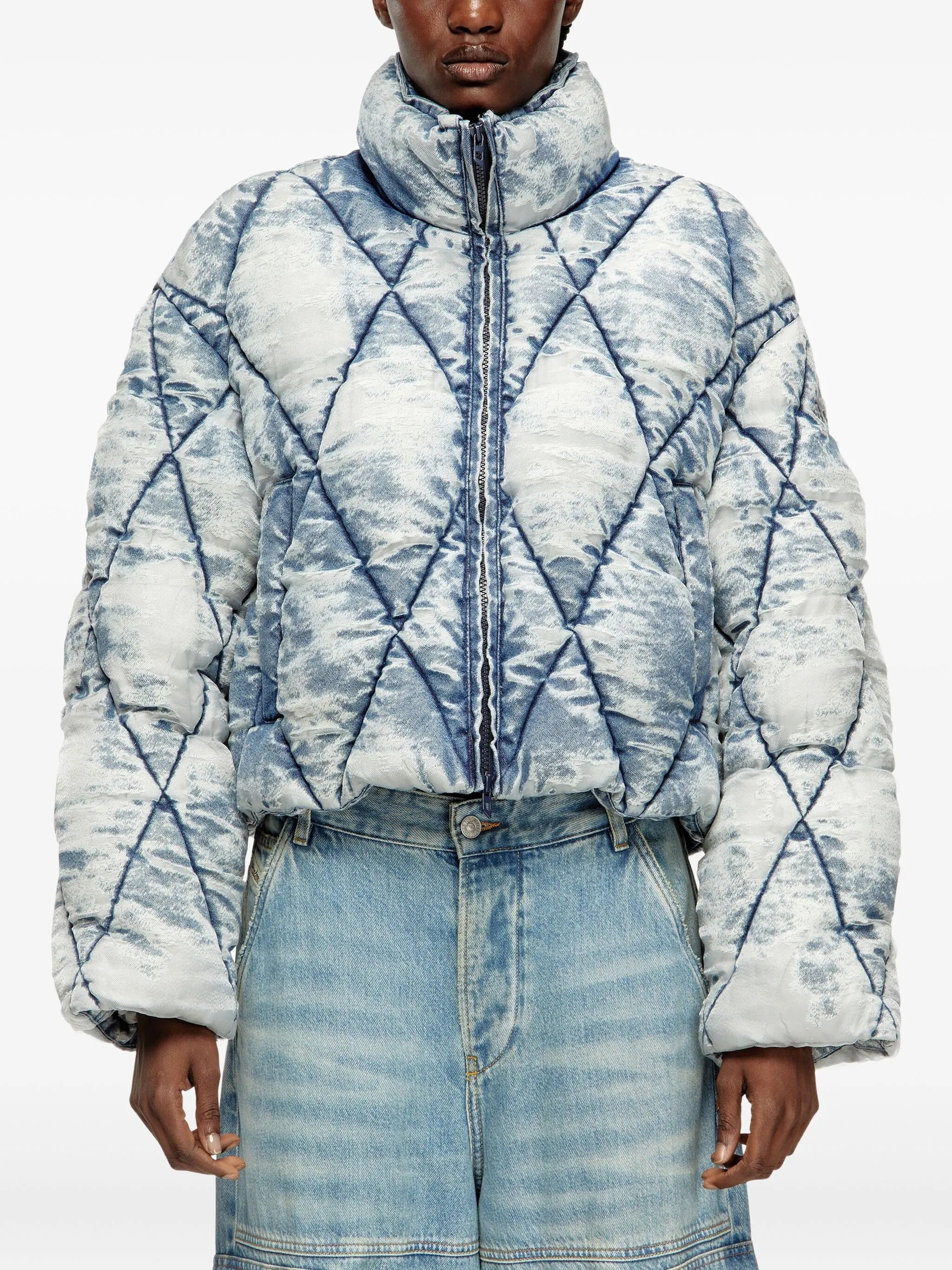 Diesel Quilted Acid-wash Puffer Jacket - 5