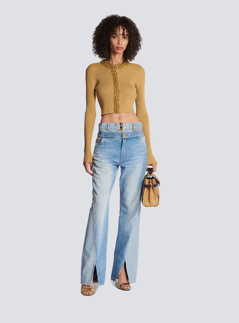 Balmain Embroidered knit cardigan outlook