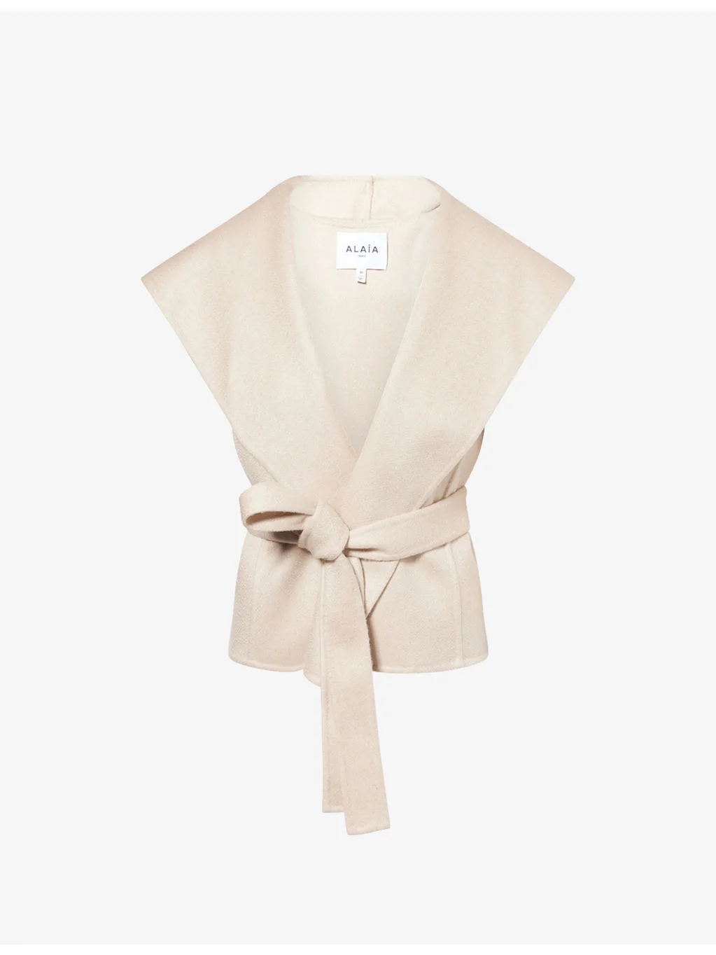 Hooded Sleeveless Cashmere Jacket - 1