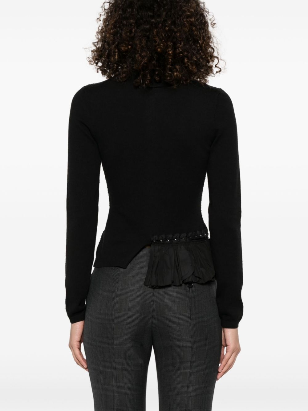 pointelle-knit cardigan - 4