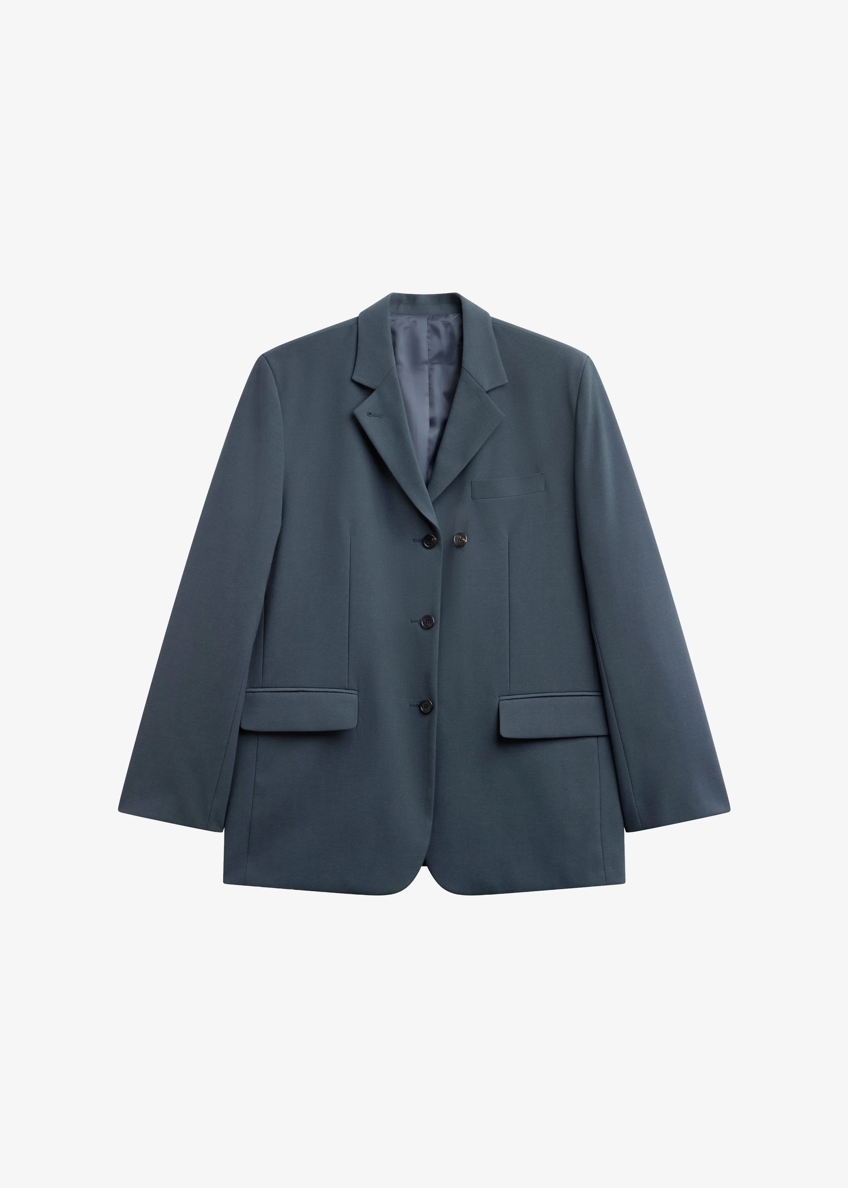 Lioni Oversized Padded Blazer - Deep Teal - 1