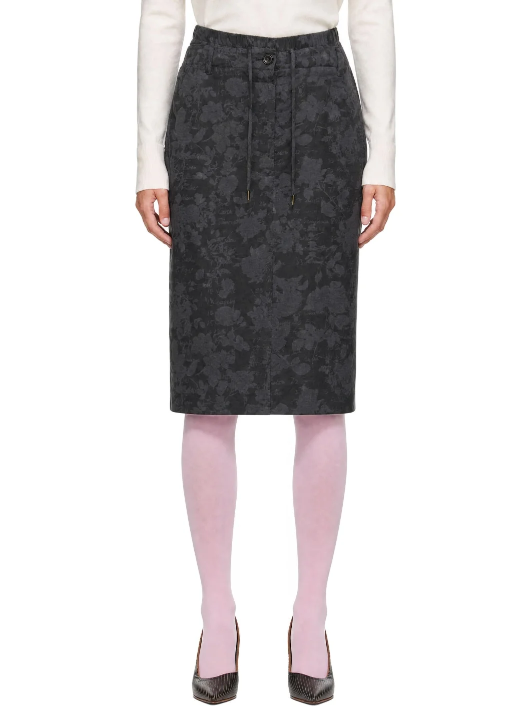 Gray Plumber Midi Skirt - 1