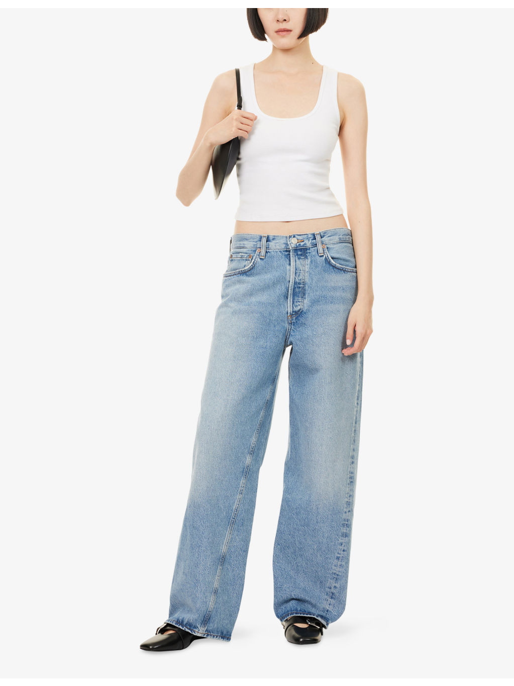 Twist Low Slung Baggy Denim Jeans - 2