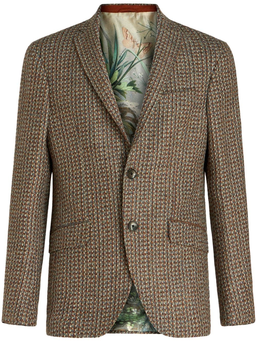 slim-cut single-breasted blazer - 1