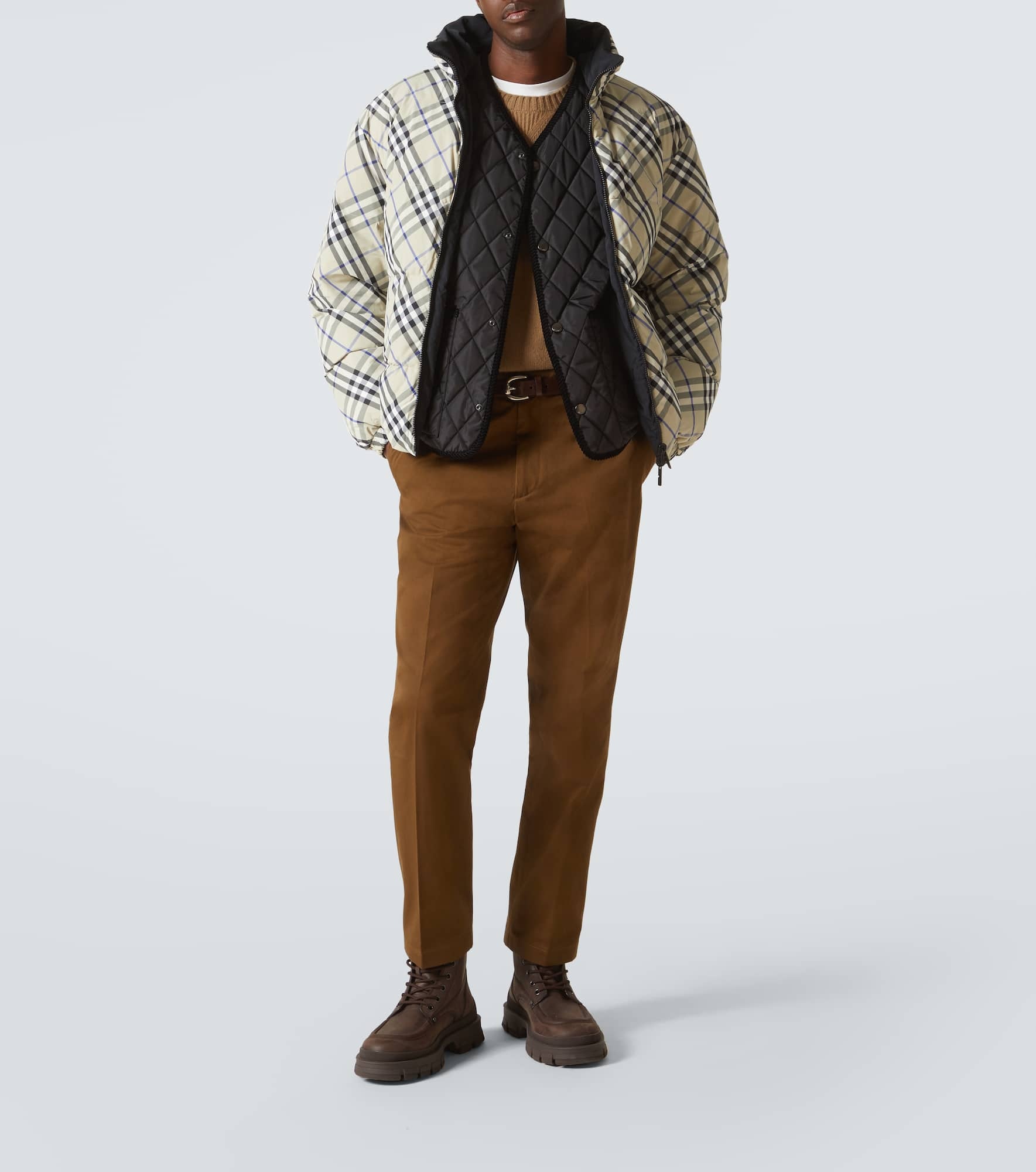Checked quilted jacket - 2