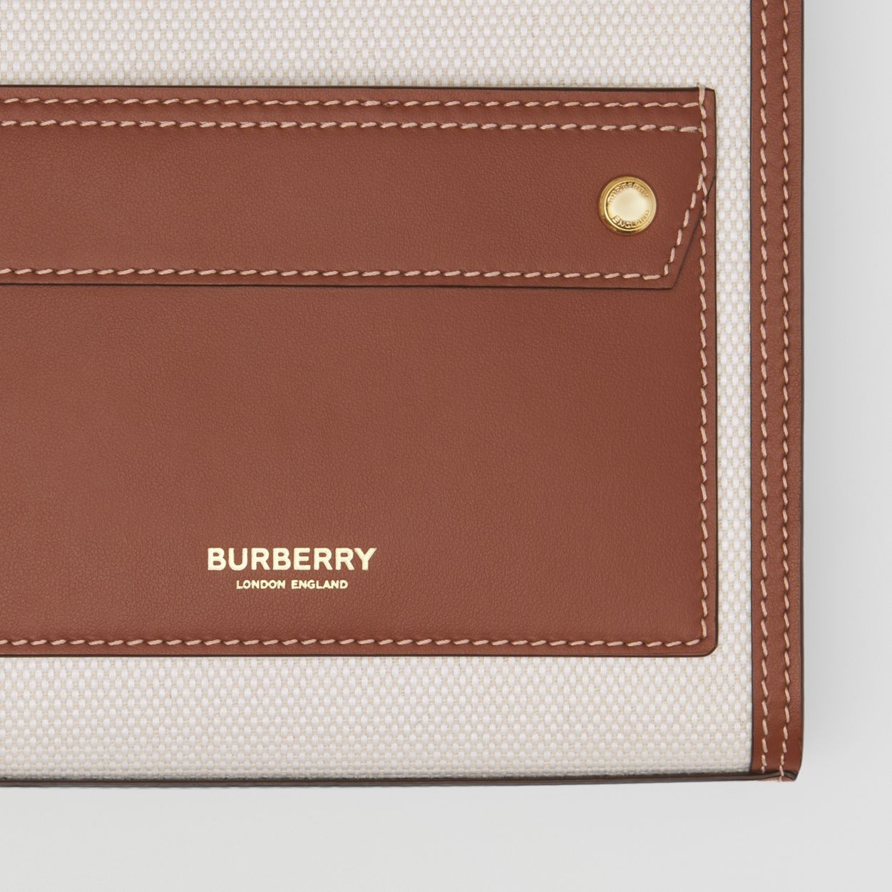 Micro Two-tone Canvas and Leather Pocket Bag - 2