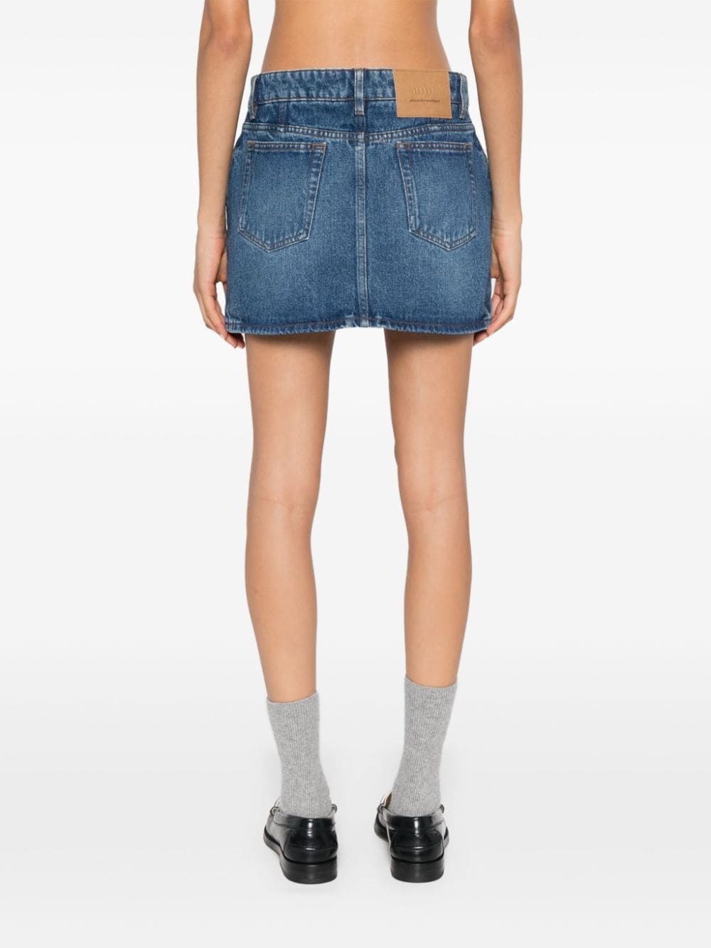 denim mini skirt - 9