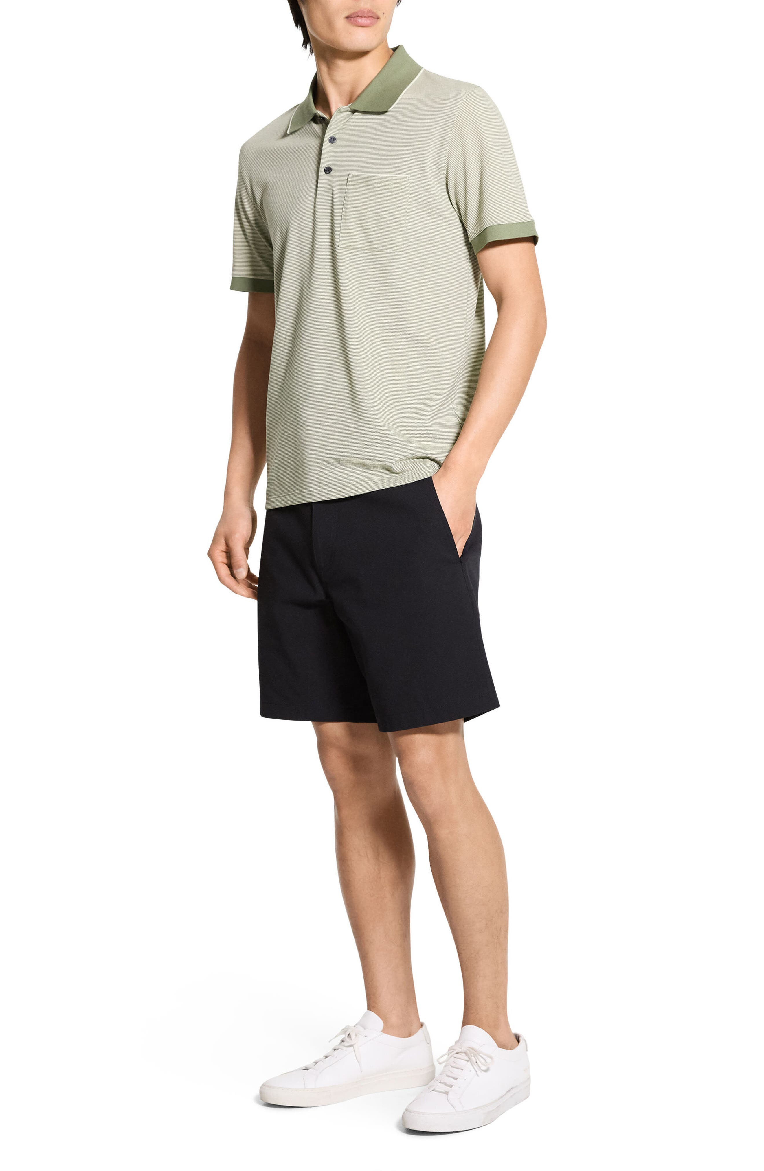 Theory Bird's Eye Polo in Green Multi at Nordstrom - 9