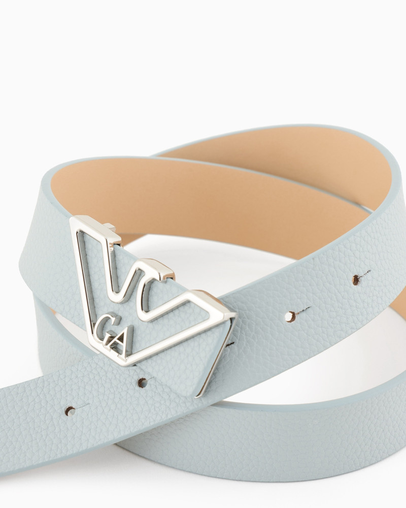 EMPORIO ARMANI Belt with deer-print eagle plate outlook