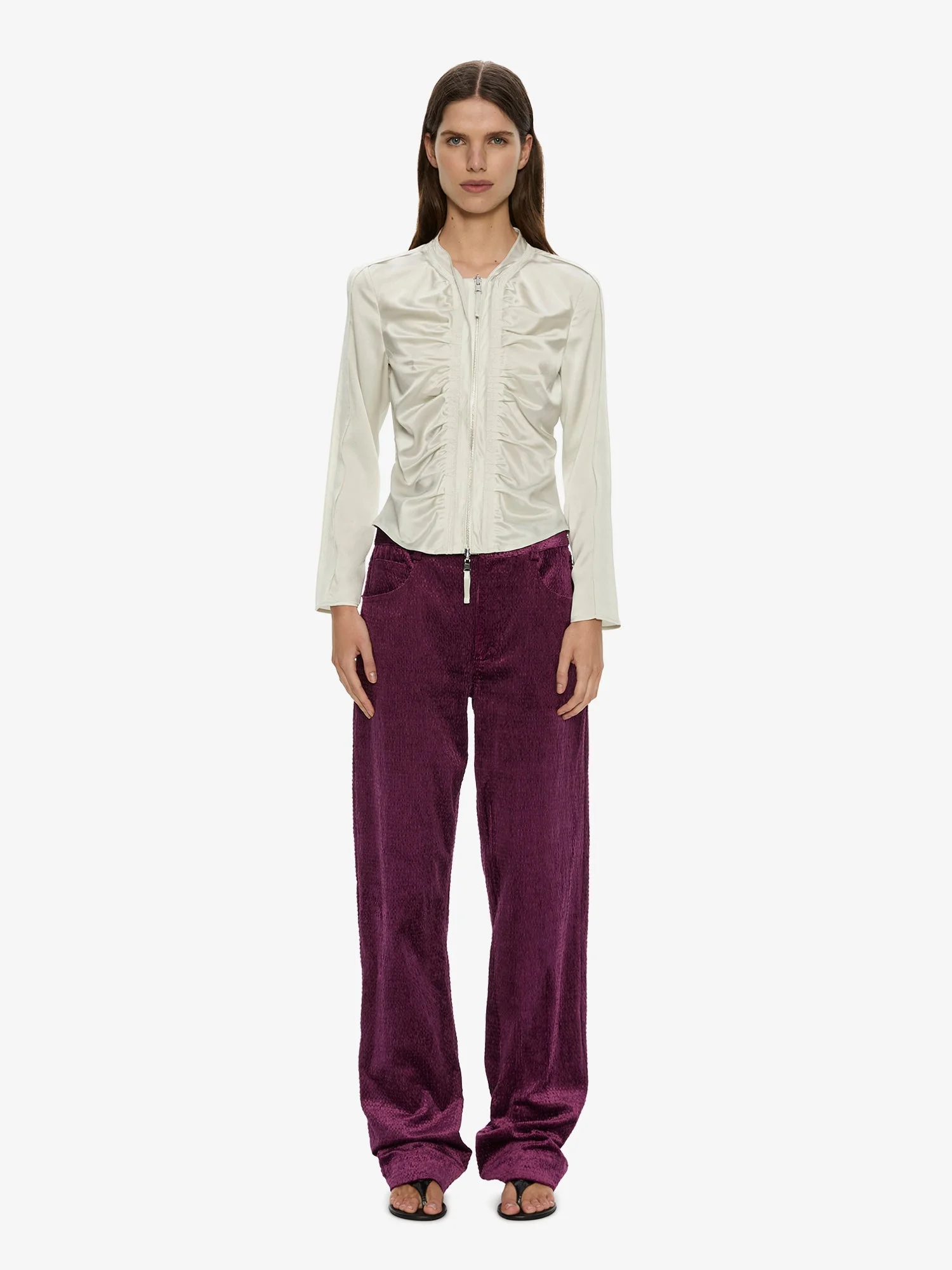 Ava Sateen Corduroy Jean - 1