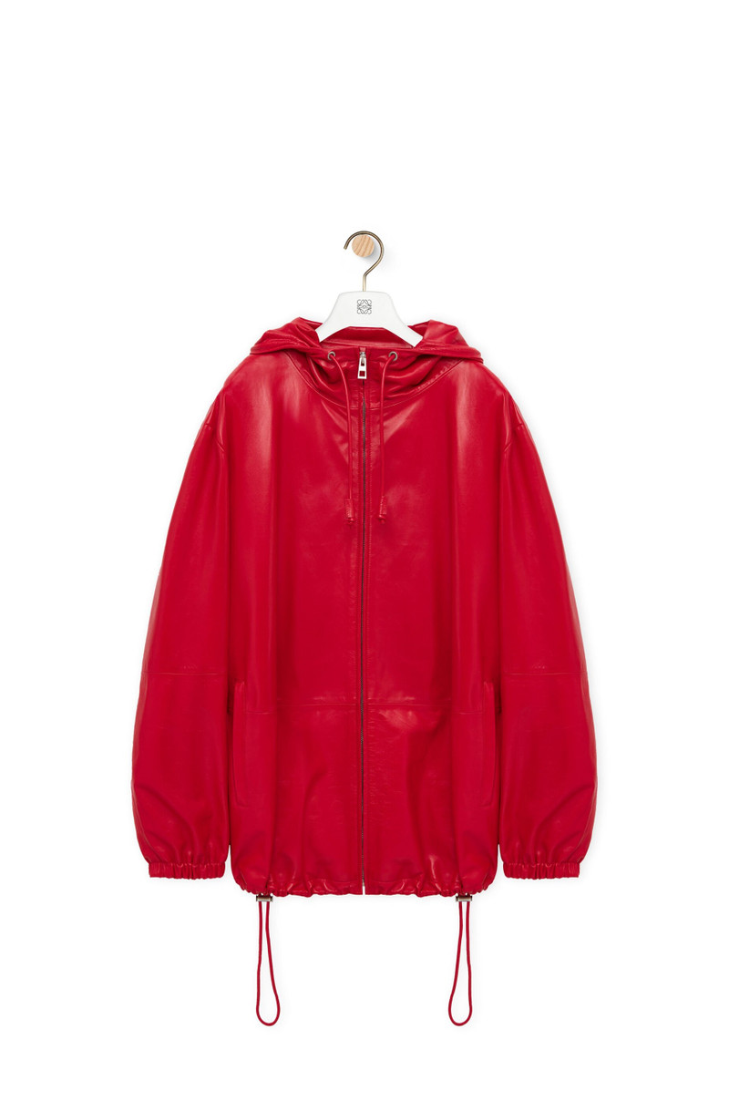 Hooded jacket in nappa lambskin 1