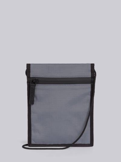 Thom Browne Medium Grey Ripstop Velcro Neck Pouch outlook