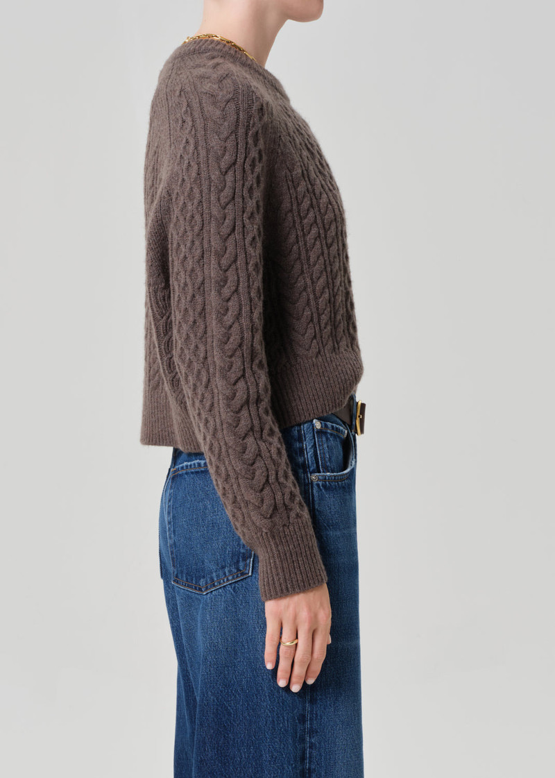 Cable Raglan In Tornado Brown 4
