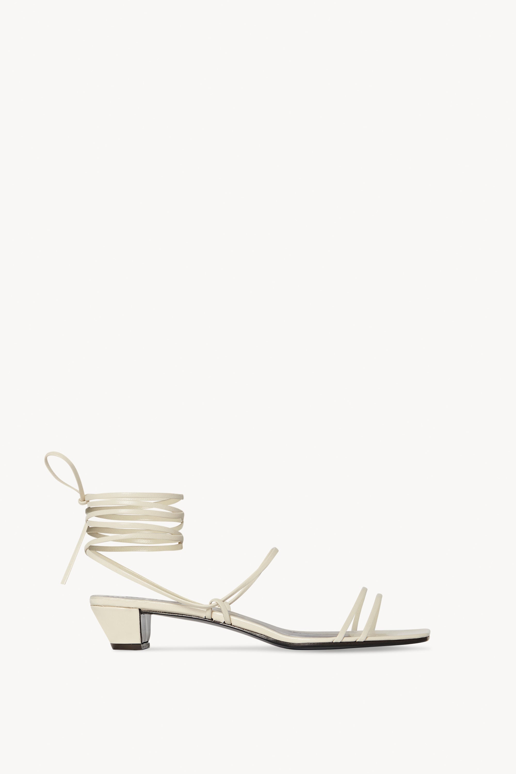 Graphic Strap Kitten Heel in Leather - 1