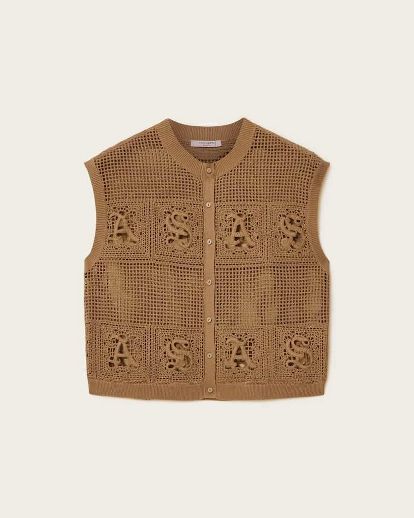 KYRA CROCHET COTTON WAISTCOAT - 1
