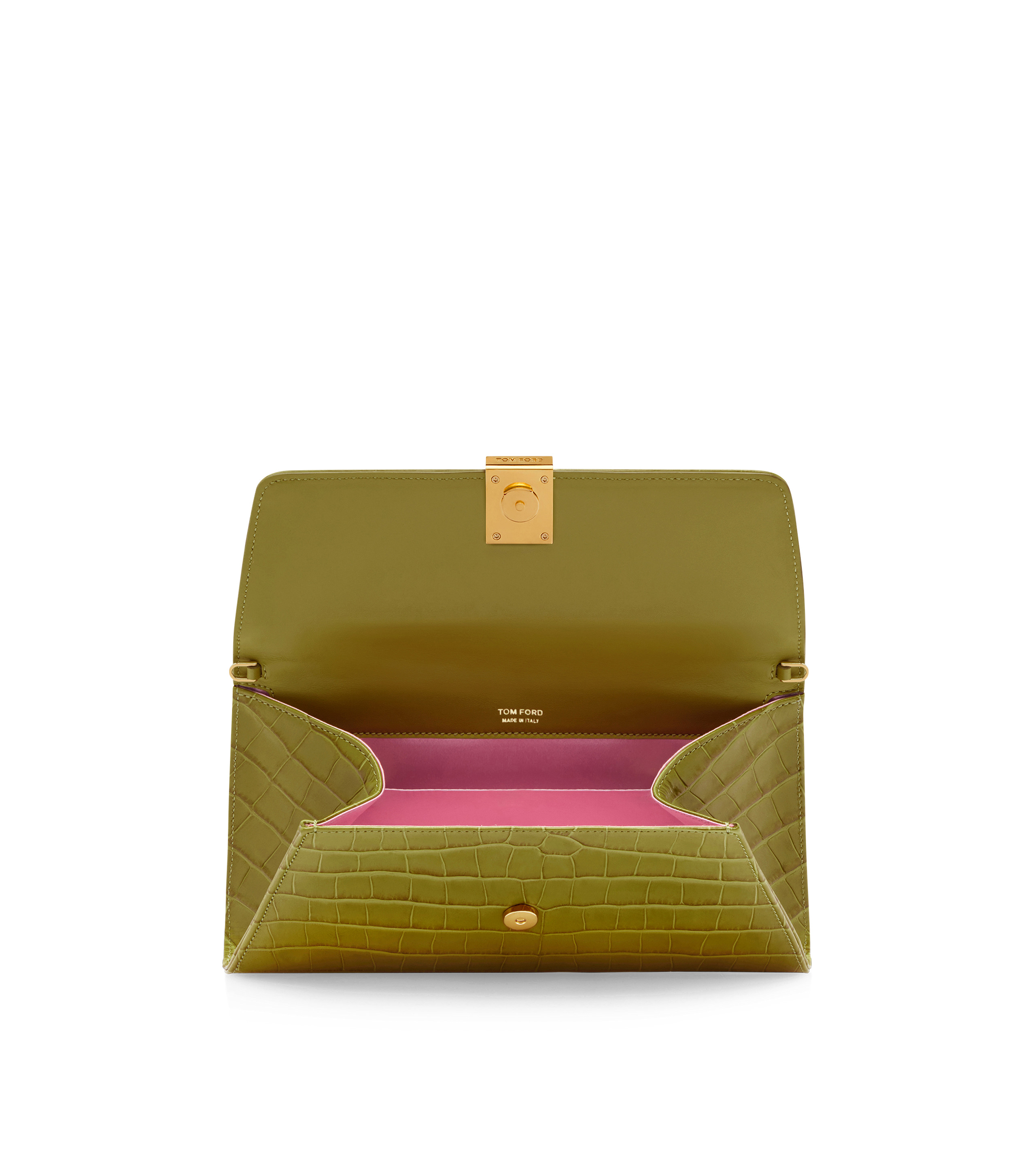 PRINTED CROCODILE LEATHER NOBILE CLUTCH - 4
