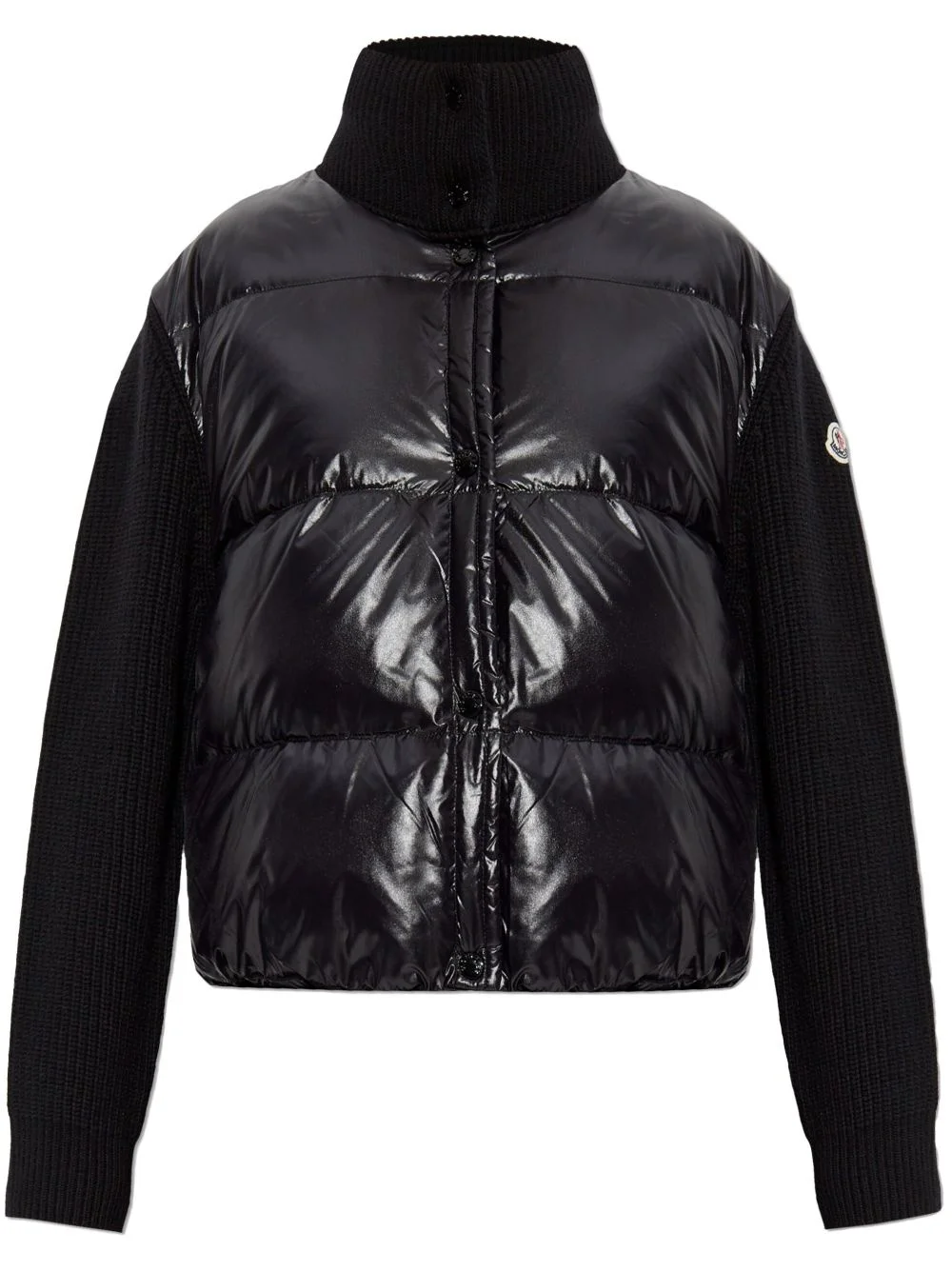 padded wool cardigan - 1